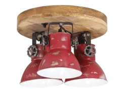 Lámpara de techo rojo desgastado 25 W E27 35x35x25 cm ES161175