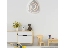 Lámpara de techo Stecy en metal blanco y acrílico con LED integrado en dos temperaturas de color H.5 Ø50 BL295-PBC