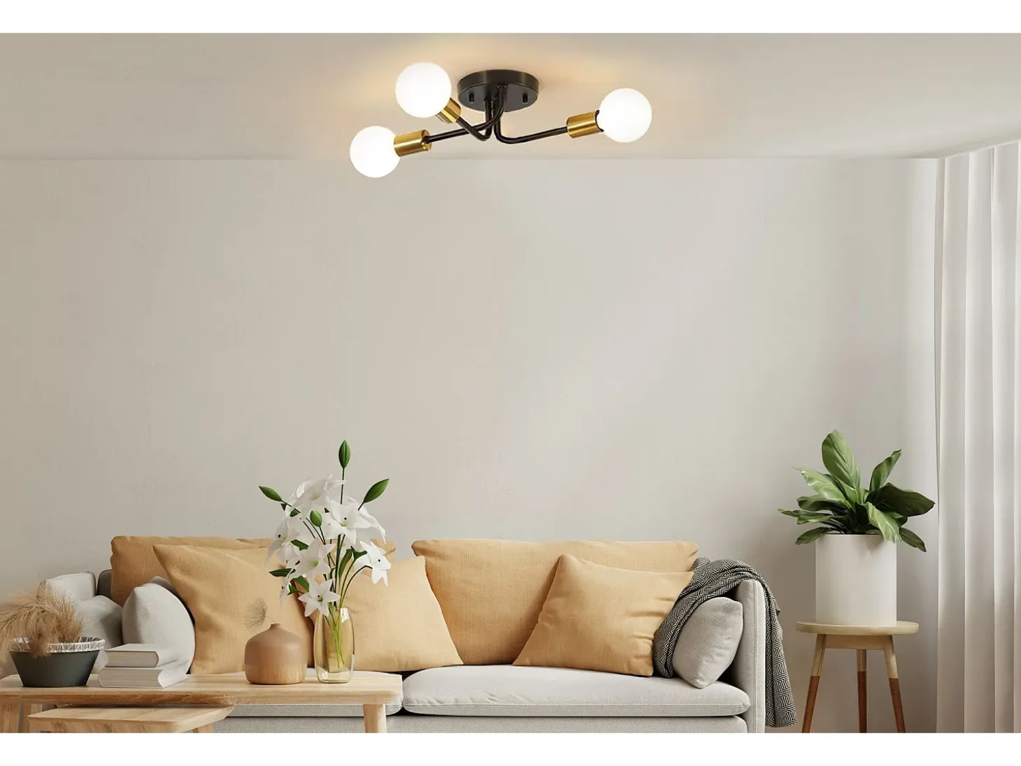 Lámpara De Techo Toolight App1117-3C Black