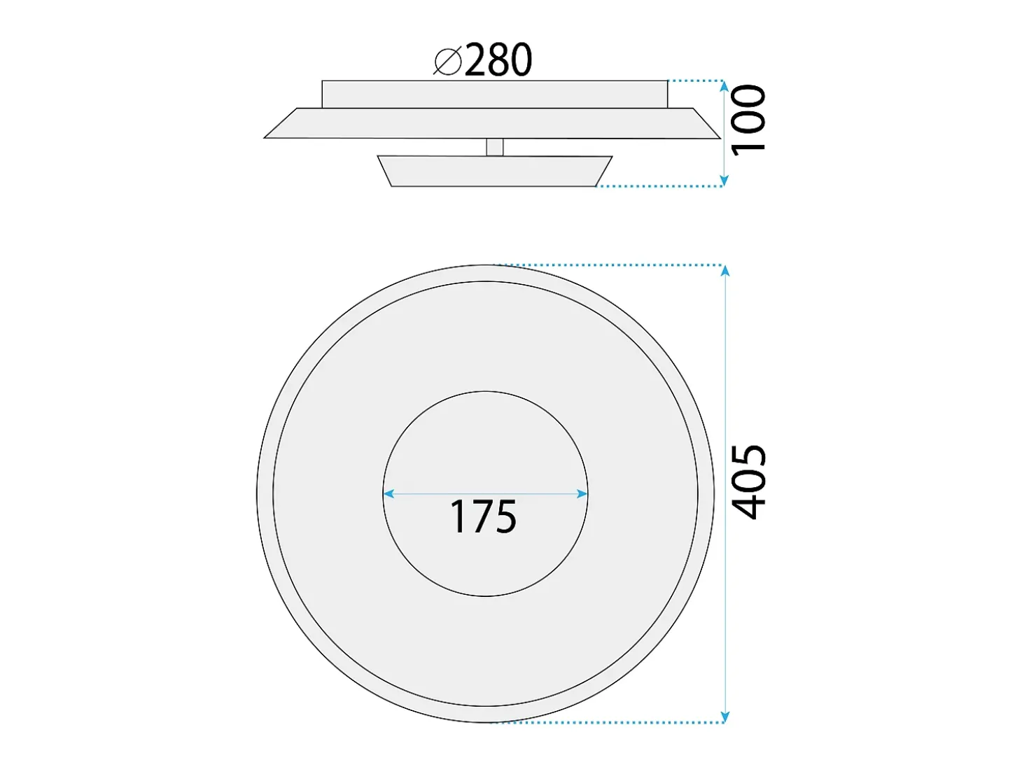 Lámpara De Techo Toolight Led App1460 40Cm Green