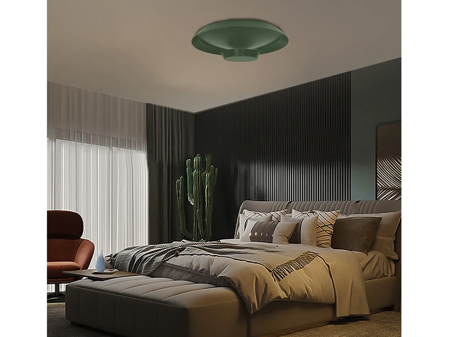 Lámpara De Techo Toolight Led App1460 40Cm Green
