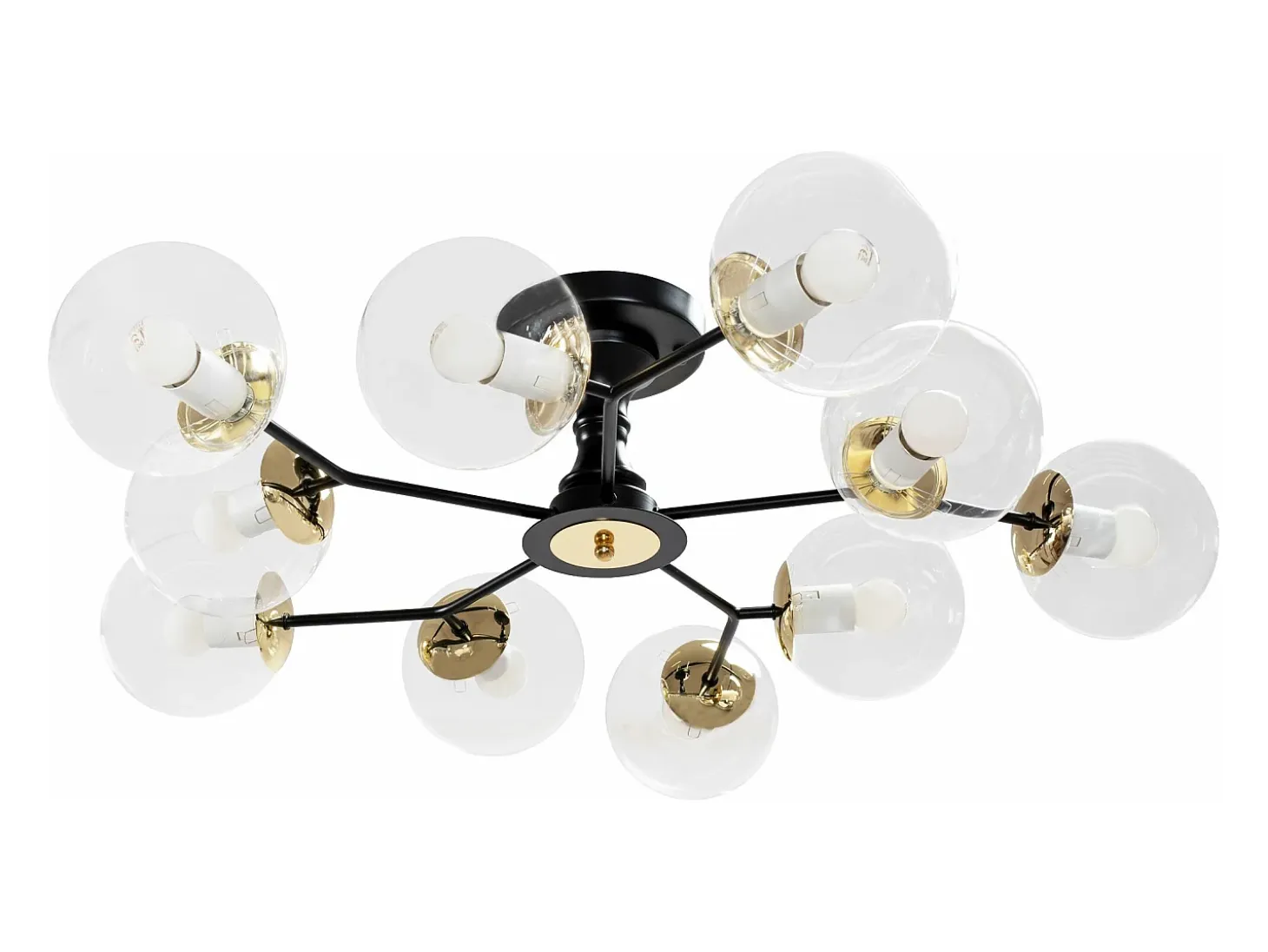 Lámpara De Techo Toolight App1136-10C Black Gold