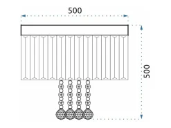 Lámpara De Techo Toolight App781-9C Transparent
