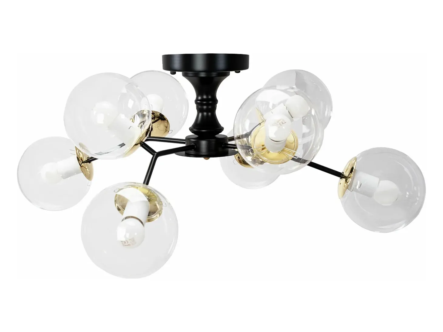 Lámpara De Techo Toolight App1135-8C Black Gold