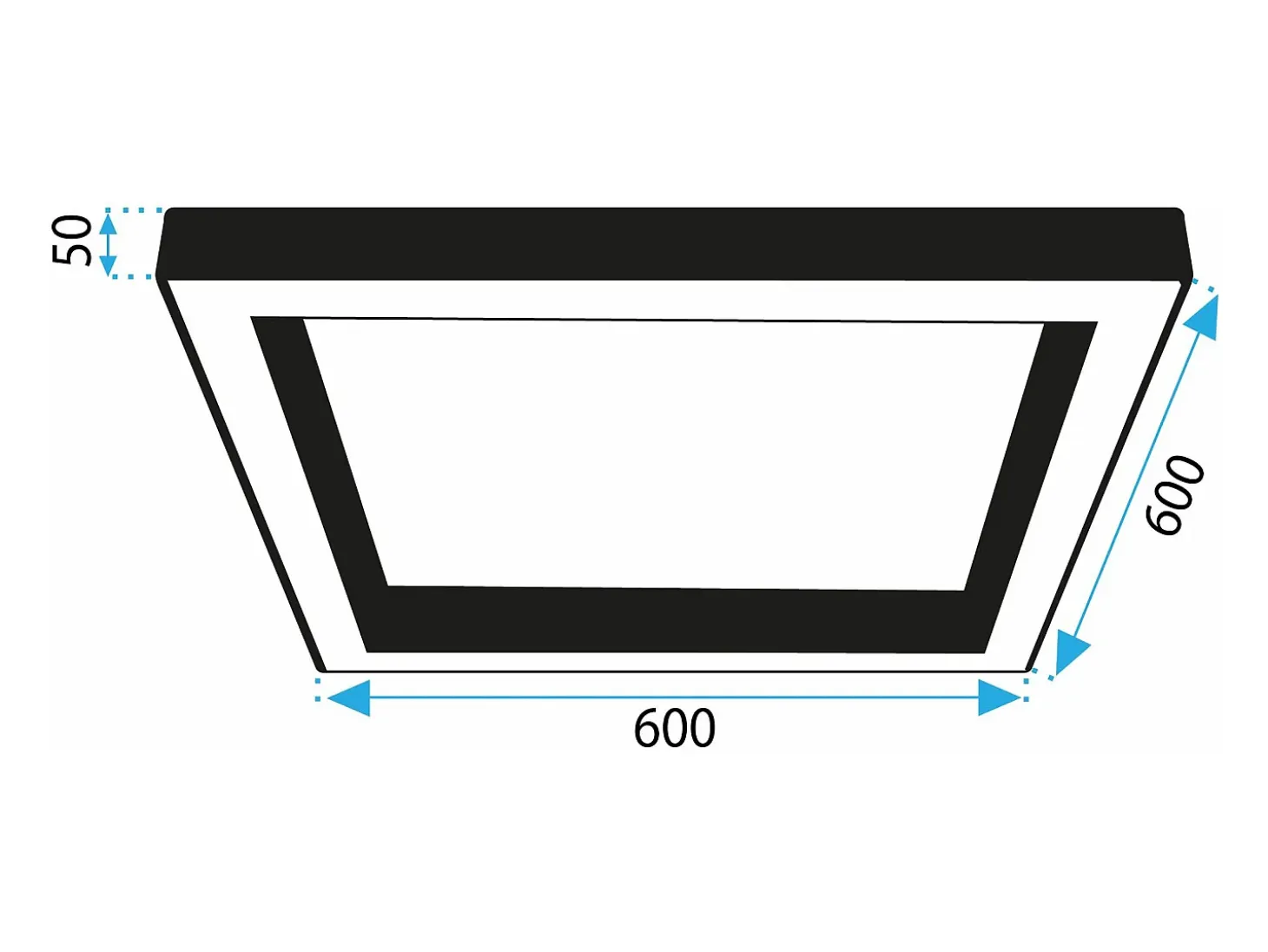 Lámpara De Techo Toolight App1284-C Black