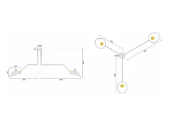 Lámpara De Techo Toolight App569-3C Black