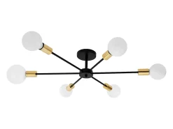 Lámpara De Techo Toolight App501-6C Black Gold
