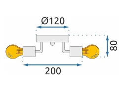 Lámpara De Techo Toolight App704-3C Gold