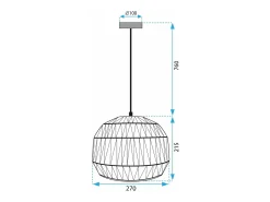 Lámpara De Techo Toolight App1483-1C Black