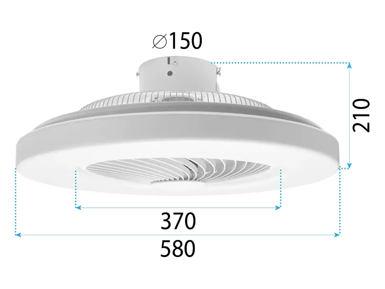 Lámpara De Techo Toolight App1551-C White