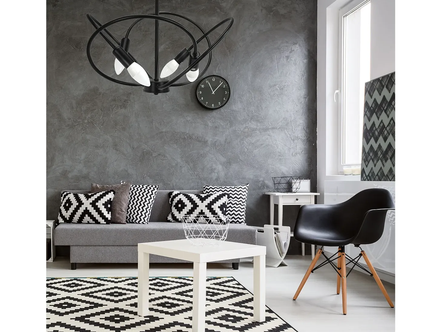 Lámpara De Techo Toolight App1093-4C Black