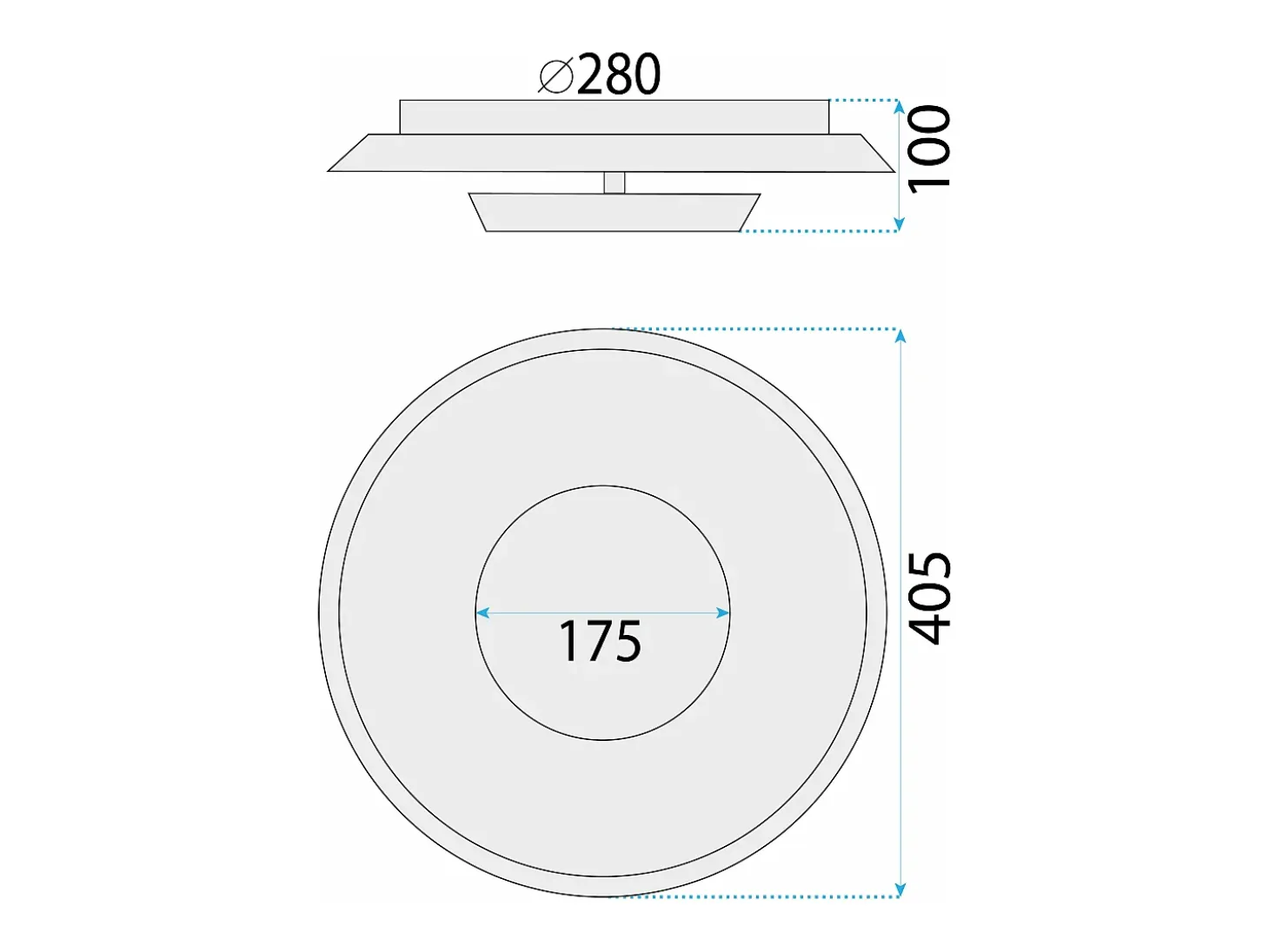 Lámpara De Techo Toolight Led App1459 40Cm White
