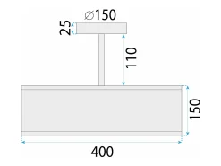 Lámpara De Techo Toolight App1581-3C Black