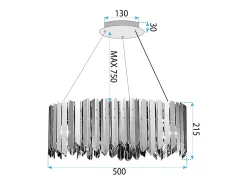 Lámpara De Techo Toolight App1763-8Cp Chrome