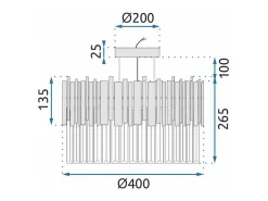 Lámpara De Techo Toolight App1480-1C Chrome