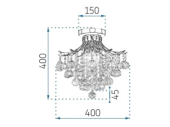 Lámpara De Techo Toolight App784-3C Grey
