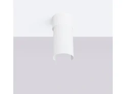 Lámpara de techo Torow minimalista de acero - 1 fuentes luminosas 3000K - L.10 x A.21 cm - blanco
