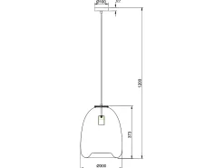 Lámpara de techo Yumei de Bambú, diametro 30 cm