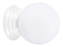 Lámpara de techo Zori minimalista de cerámica/vidrio vidriado - 1 fuentes luminosas - L.12 x A.12 cm - blanco