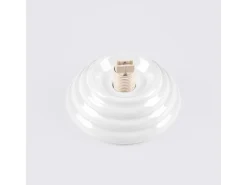 Lámpara de techo Zori minimalista de cerámica/vidrio vidriado - 1 fuentes luminosas - L.12 x A.12 cm - blanco