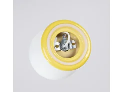 Lámpara de techo Zori minimalista de cerámica/vidrio vidriado - 1 fuentes luminosas - L.12 x A.12 cm - amarillo