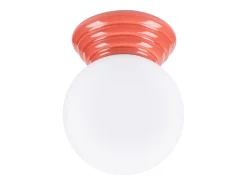 Lámpara de techo Zori minimalista de cerámica/vidrio vidriado - 1 fuentes luminosas - L.12 x A.12 cm - durazno