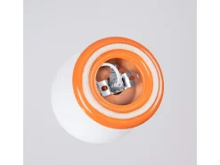 Lámpara de techo Zori minimalista de cerámica/vidrio vidriado - 1 fuentes luminosas - L.12 x A.12 cm - naranja