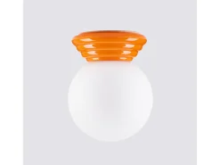 Lámpara de techo Zori minimalista de cerámica/vidrio vidriado - 1 fuentes luminosas - L.12 x A.12 cm - naranja