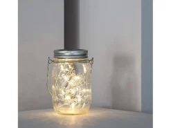 Lámpara Exterior LED Tarro Solar 3000K Blanco Cálido