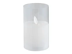 Lámpara led brillante de vidrio transparente 7.5x7.5x12.5 cm