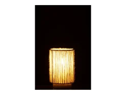 Lámpara led de metal beige 10.5x10.5x16 cm