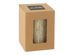 Lámpara led de metal beige 10.5x10.5x16 cm