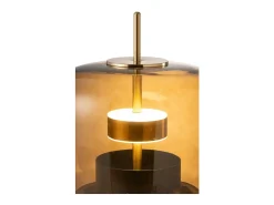 Lámpara LED de vidrio marrón 35*35*58 cm