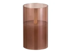 Lámpara LED de vidrio marrón de 8x8x13 cm