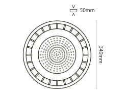 Lámpara LED industrial "UFO" 150W para 5/6 metros de altura