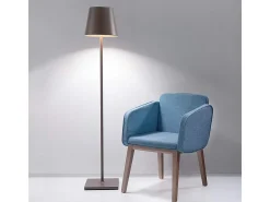 Lámpara LED Poldina Pro XXL Corten recargable y regulable de 150 cm con batería de hasta 12 horas