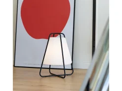 Lámpara LED recargable Teepee Zafferano - Táctil, para interior y exterior, IP65, diseño moderno, inalámbrica, color negro