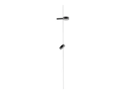 Lámpara LED suspendida Zafferano SUPER O negra recargable y regulable - 2 módulos de luz