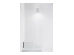 Lámpara LED Zafferano Poldina Pro L blanca recargable regulable hasta 12 h 2200/2700/3000K 3 alturas 52/87/122 cm
