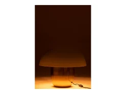 Lámpara seta hierro blanco/oro Alt. 47 cm