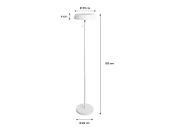 Lámpara solar led exterior, 150cm blanco