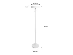 Lámpara solar led exterior, 150cm blanco