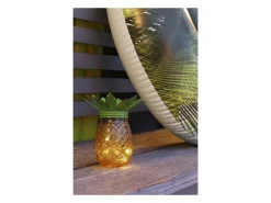 Lámpara solar piña - GALIX - Metal/Vidrio - 5 LED - 8 horas de iluminación