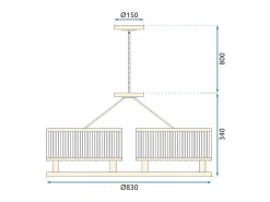 Lámpara Toolight App789-6C Transparent