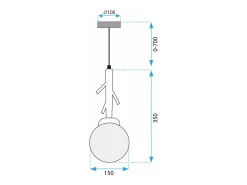 Lámpara Toolight App1422-1Cp Brown