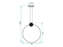 Lámpara Toolight Led App1396-Cp 40Cm Gold