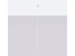 Lámparas Colgantes Arche Moderno De Acero - 1 Fuentes Luminosas - L.8 X A.120 Cm - Blanco