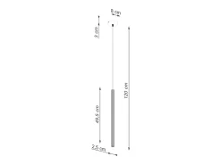 Lámparas Colgantes Arche Moderno De Acero - 1 Fuentes Luminosas - L.8 X A.120 Cm - Blanco
