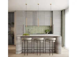 Lámparas Colgantes Arche Moderno De Acero - 3 Fuentes Luminosas - L.20 X A.120 Cm - Dorado