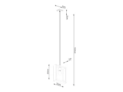 Lámparas Colgantes Aries Escandinavo De Acero/Madera - 1 Fuentes Luminosas - L.24 X A.133 Cm - Blanco